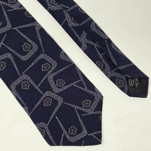 MBP MADE IN USA SILK TIE BLUE GRAY BUBBLE ABSTRACT SHAPES 3.5" X 57" VINTAGE